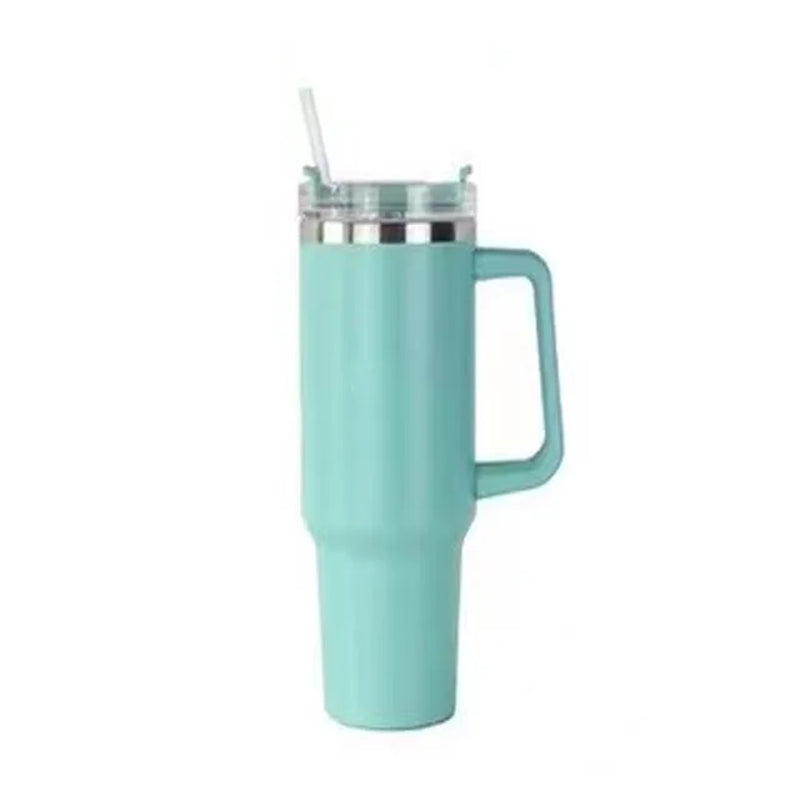 40Oz Mug Tumbler with Handle Insulated Tumbler with Lids Straw Stainless Steel Coffee Tumbler Termos Cup for Travel Thermal Mug